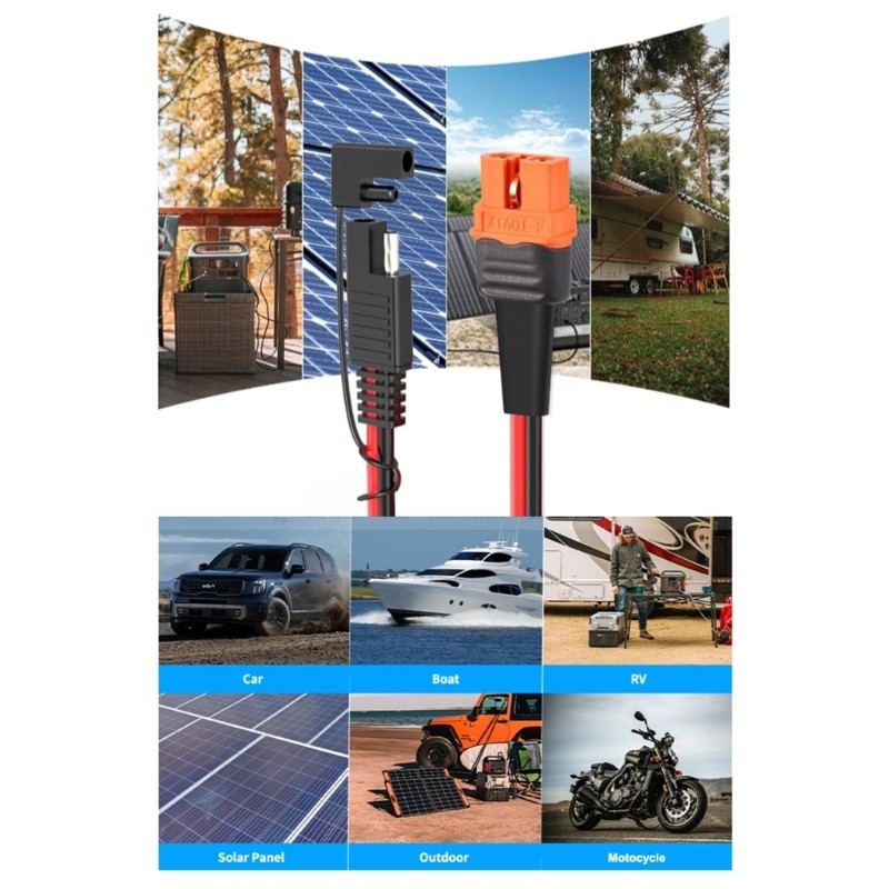 Efficient XT60i Female SAE Connection Cable 150cm or 300cm for Energy Transfer