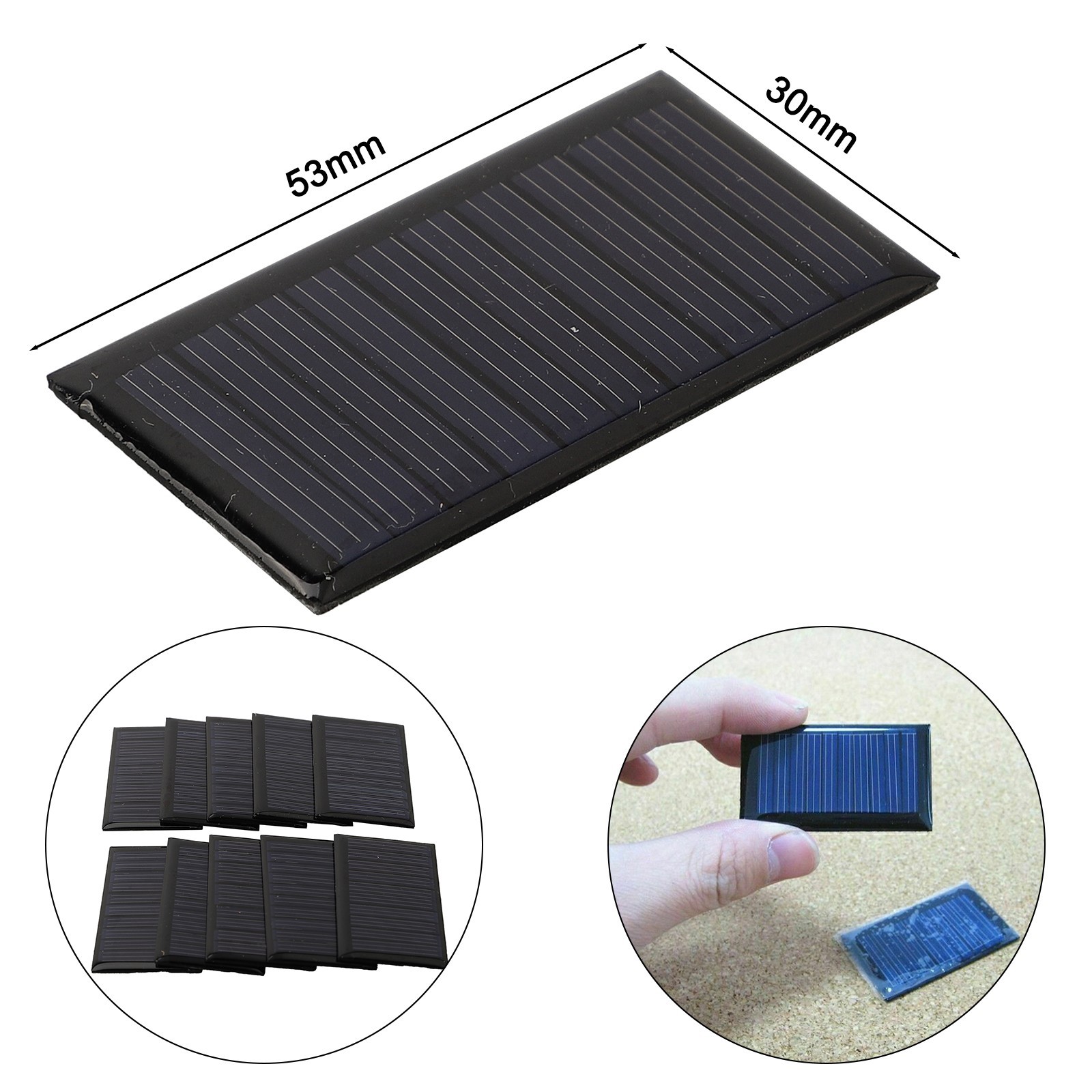Wholesale Bundle Pack Of 10 Small Solar Panels 5V 30mA DIY Electronics Kit/new~