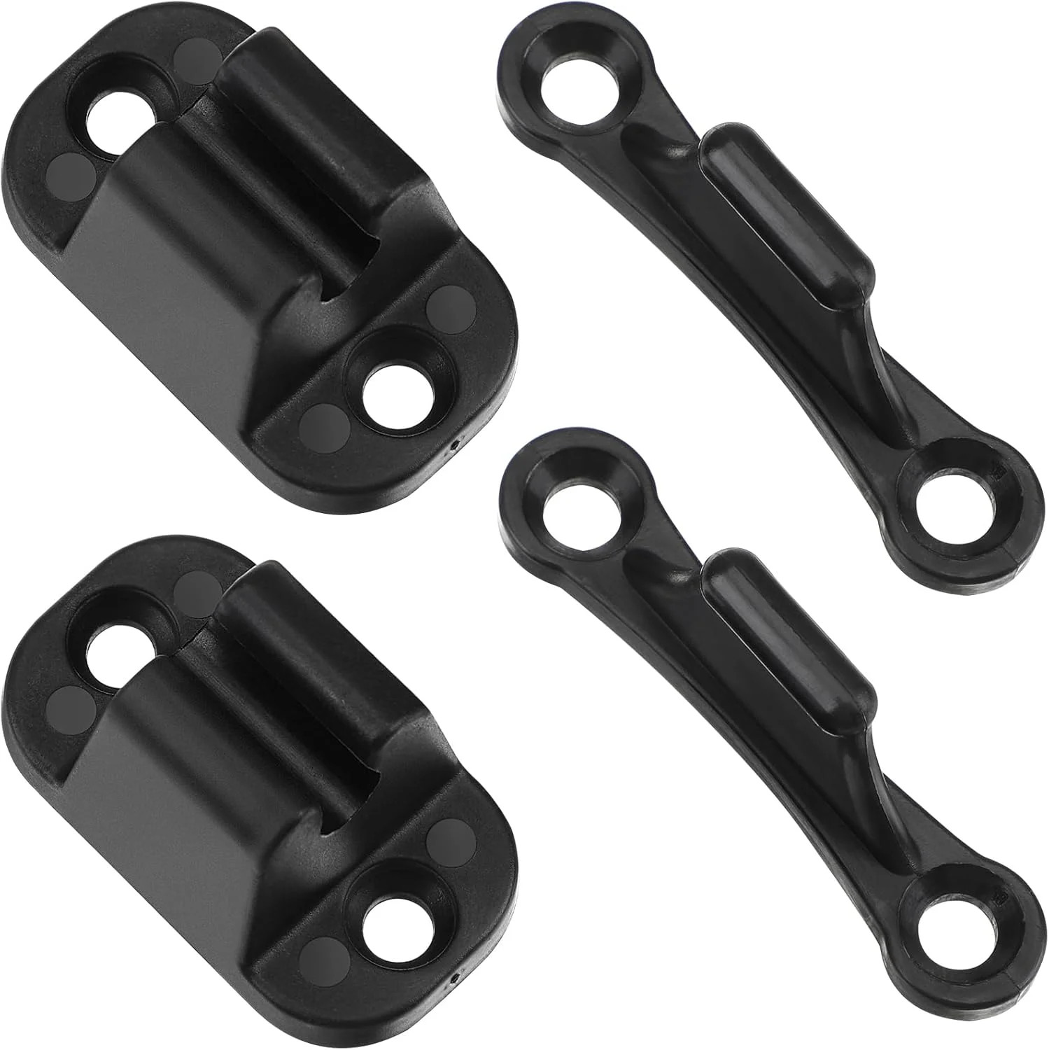 2pcs RV Door Holder Black T-Shaped Nylon Retainer Kit Camper Door Latch Stop Cat