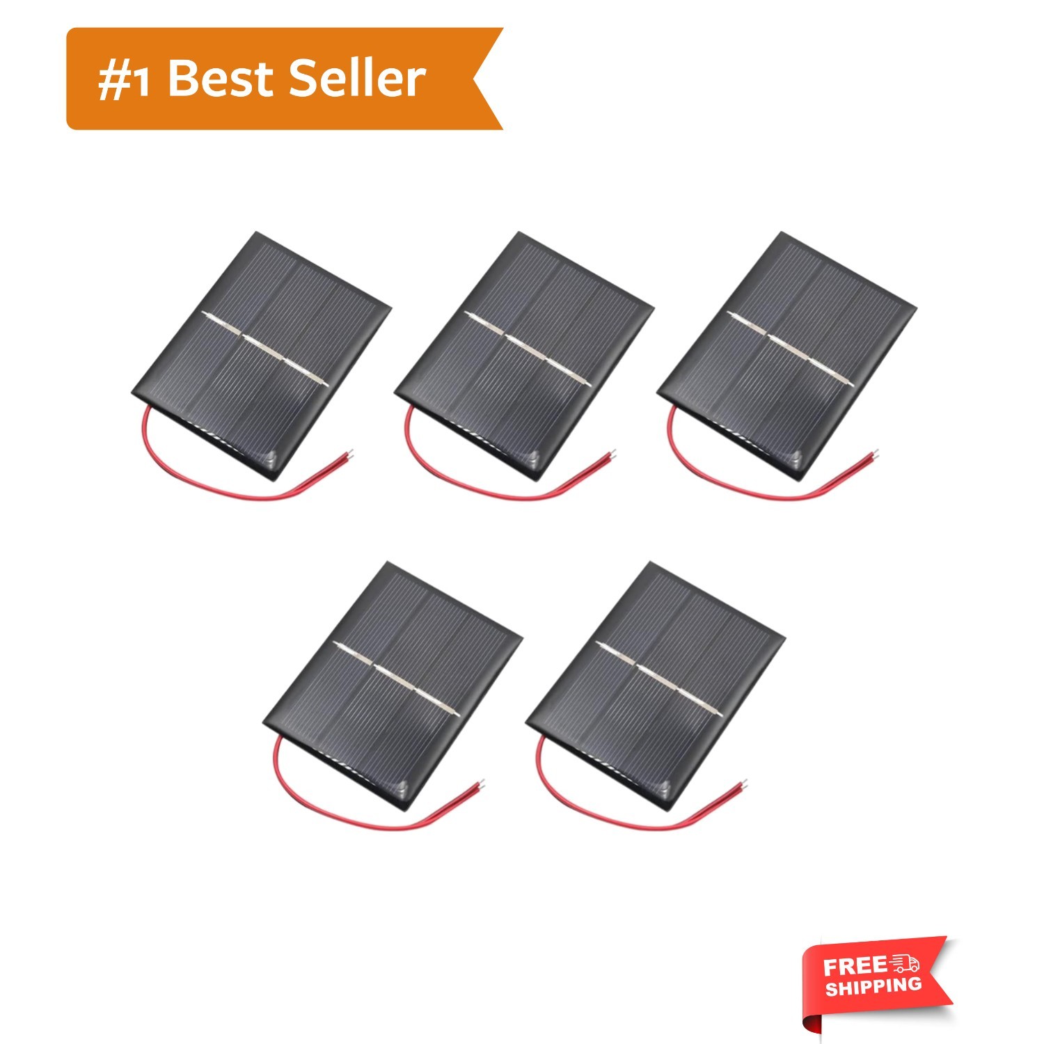 5Pcs 1.5V 0.65W Small Solar Panel Polysilicon Mini Solar Cells DIY Electric T…