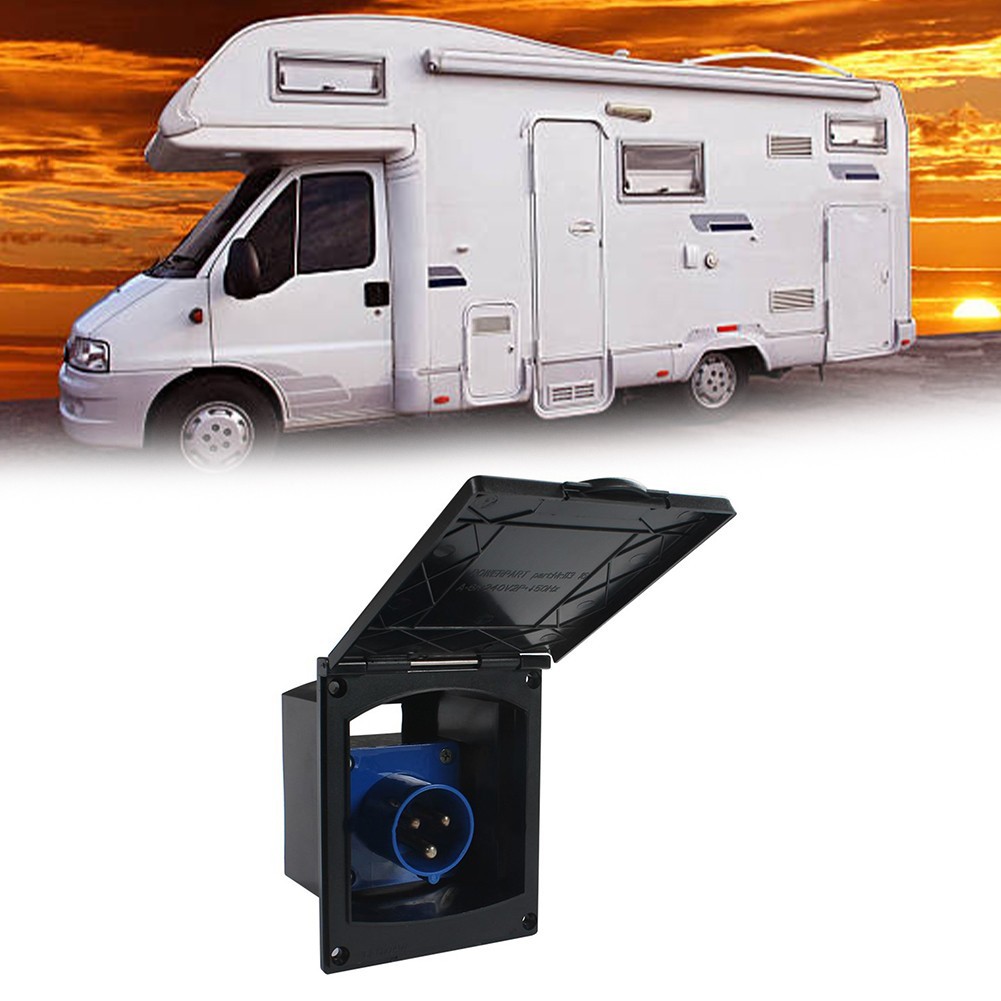 External 16A Waterproof Socket for RV and Camper Power Input 220V 250V
