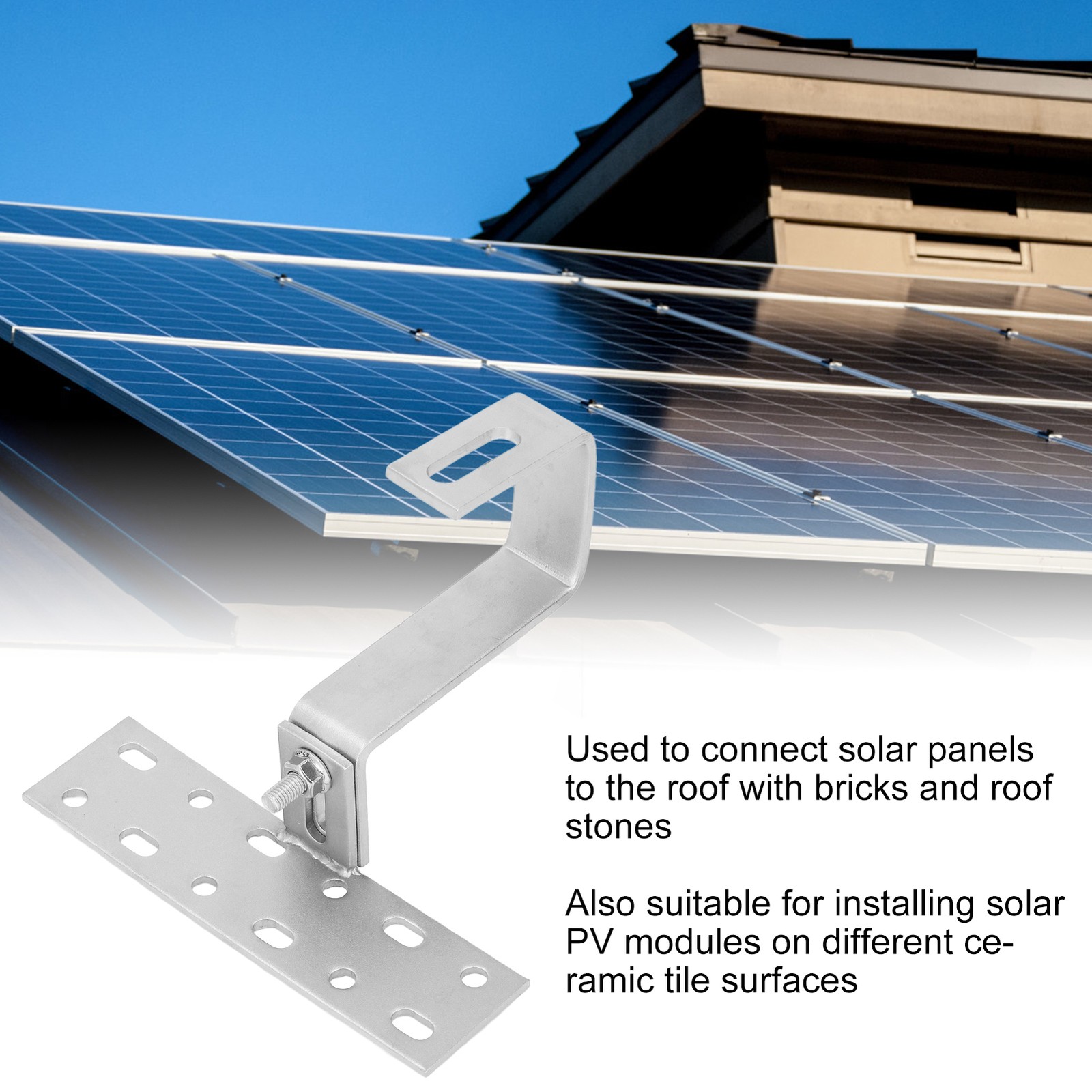Stainless Steel Solar Panel Brackets Durable Mounting For Tile Roof