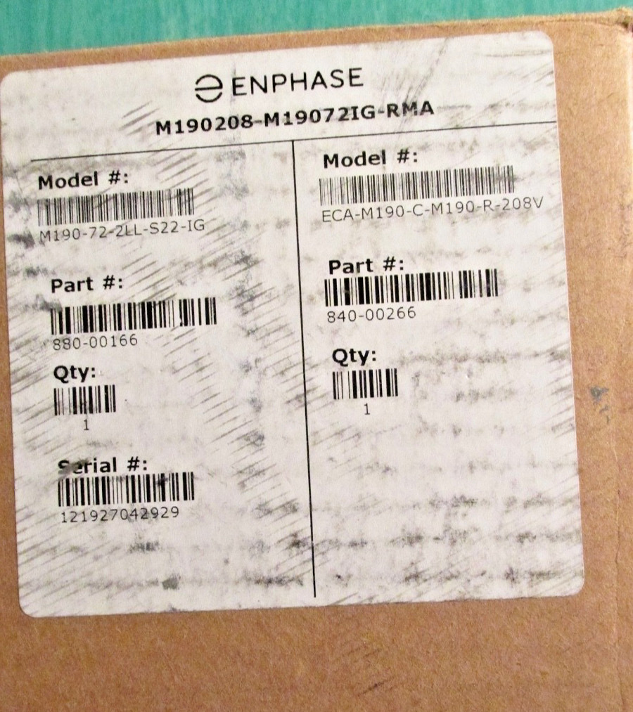 Enphase MICROINVERTER – M190 208V to M19072IG RMA Kit