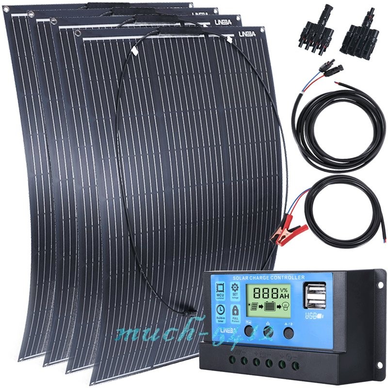 18V 400W 200W Mono Solar Panel Power RV Camping Home Boat Camp Off Grid 12BB New
