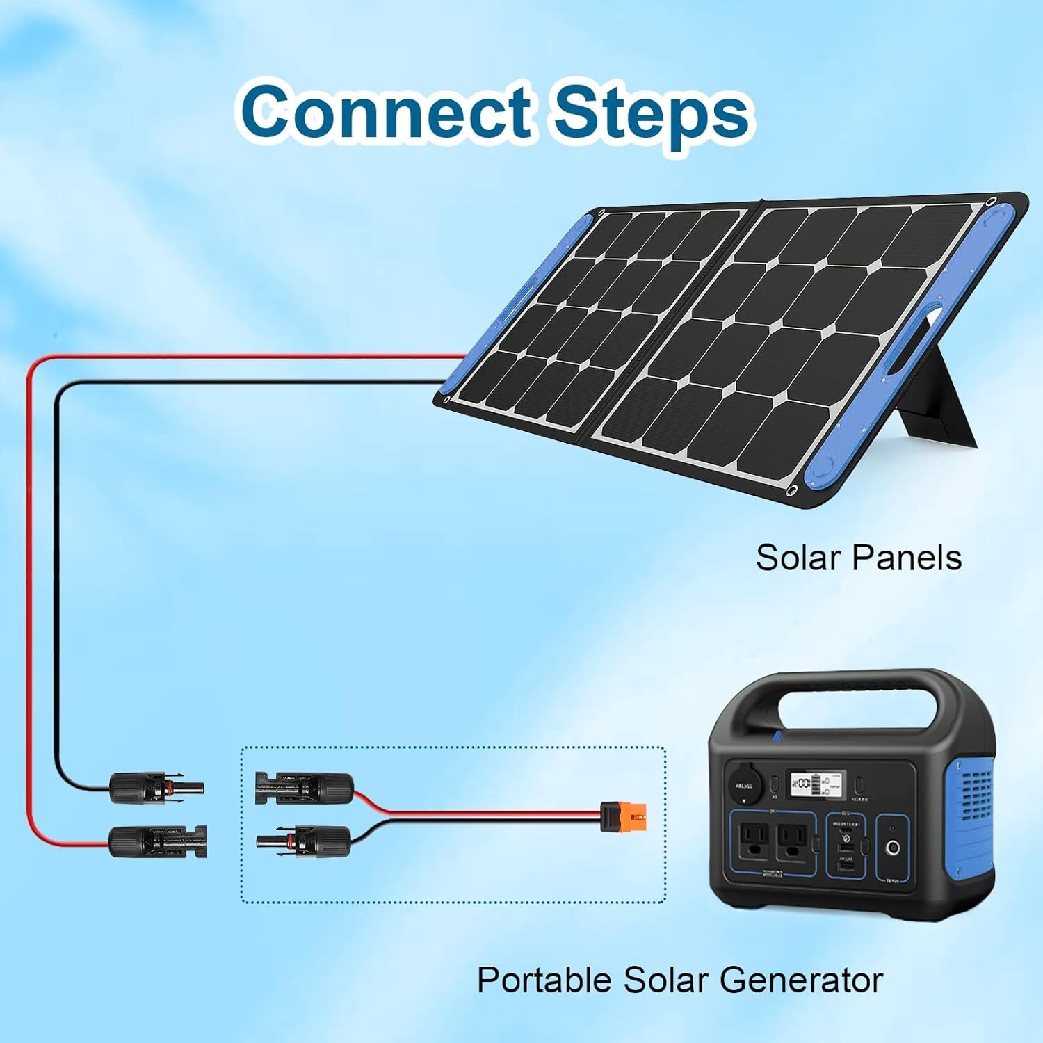Solar to XT60i Cable 10AWG – 25FT Solar Panel to XT60i Adapter Connector XT60…