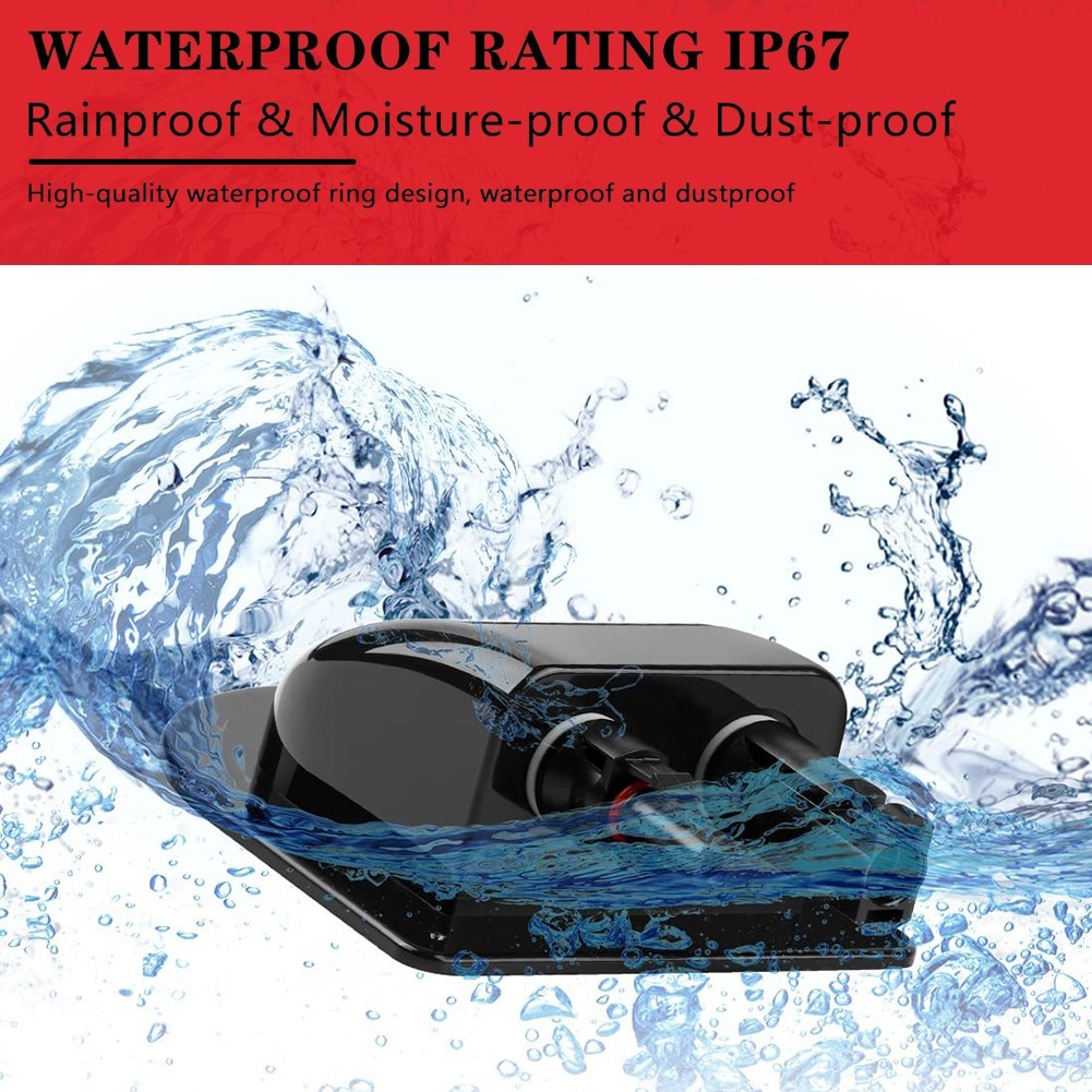 Solar Connection Box Solar Waterproof 12 X 9.5 X 4cm Black Box Connections