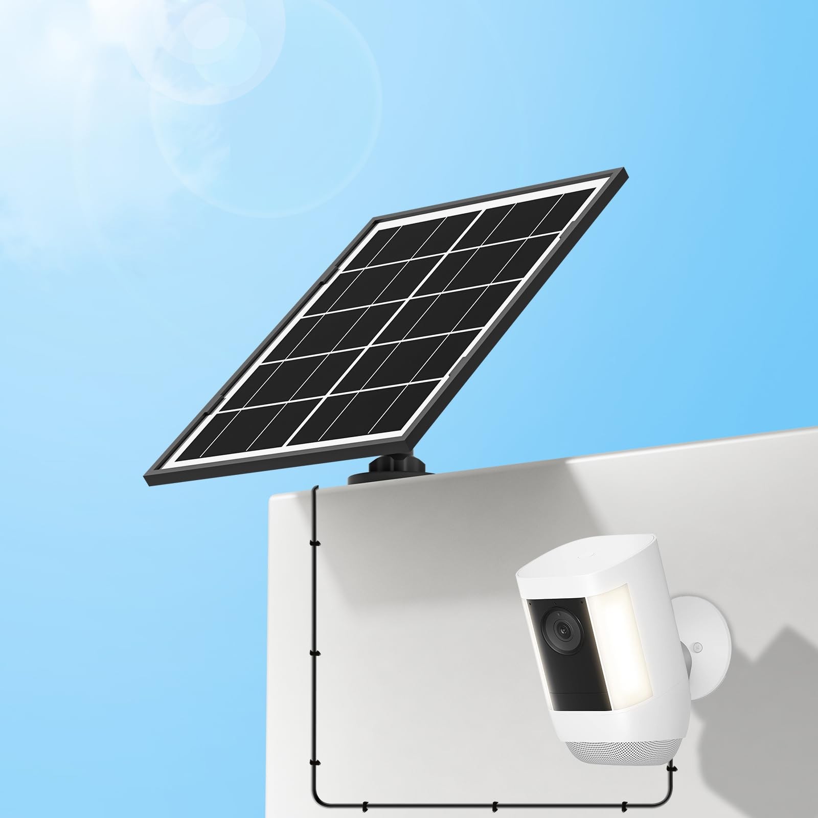 7W Solar Panel for Ring,2Pack Solar Charger for Stick Up Cam, Stick Up Cam Pr…