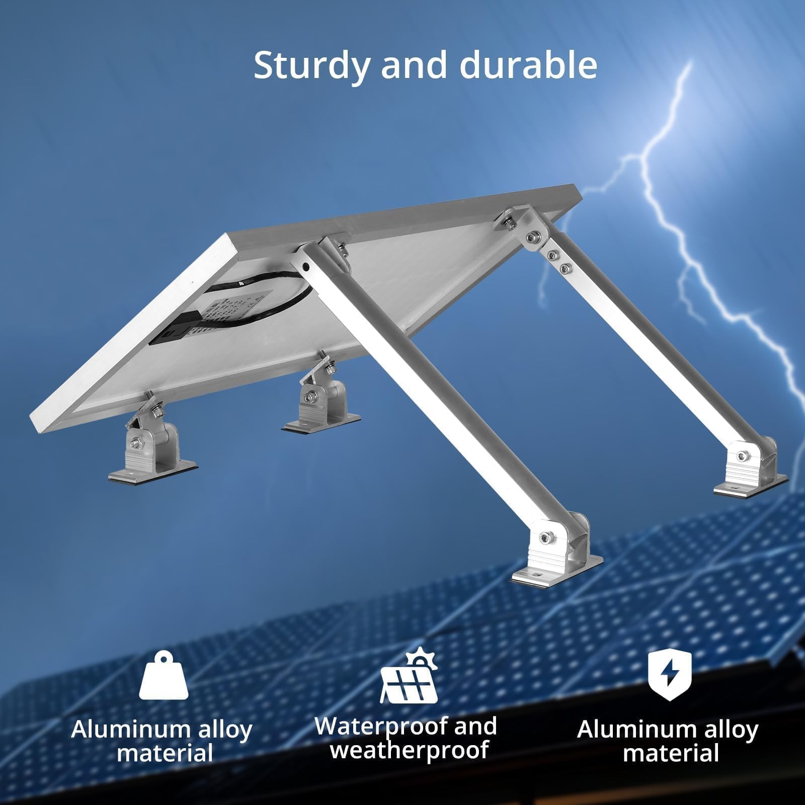 1 Set Adjustable Solar Panel Tilt Mount Brackets, 15-30° Adjustable Aluminum …
