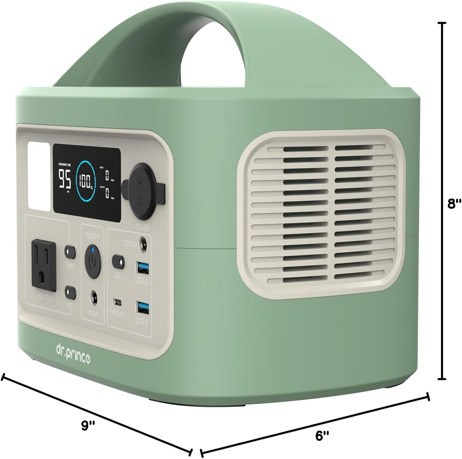 Portable Power Station, 300Wh Backup Lithium Battery,110V/300W Pure Sine Wave AC