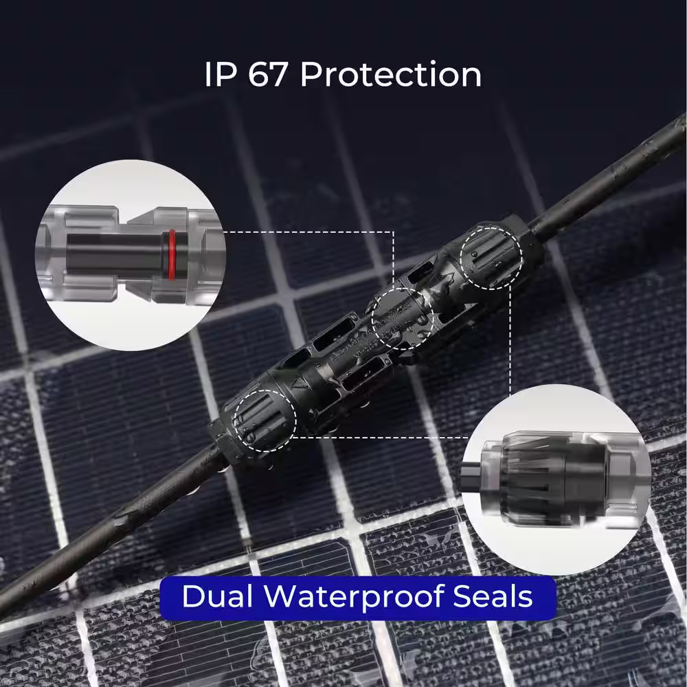 Renogy Solar Connectors Y Branch Parallel Adapter Cable MMF+FFM Pair NEW