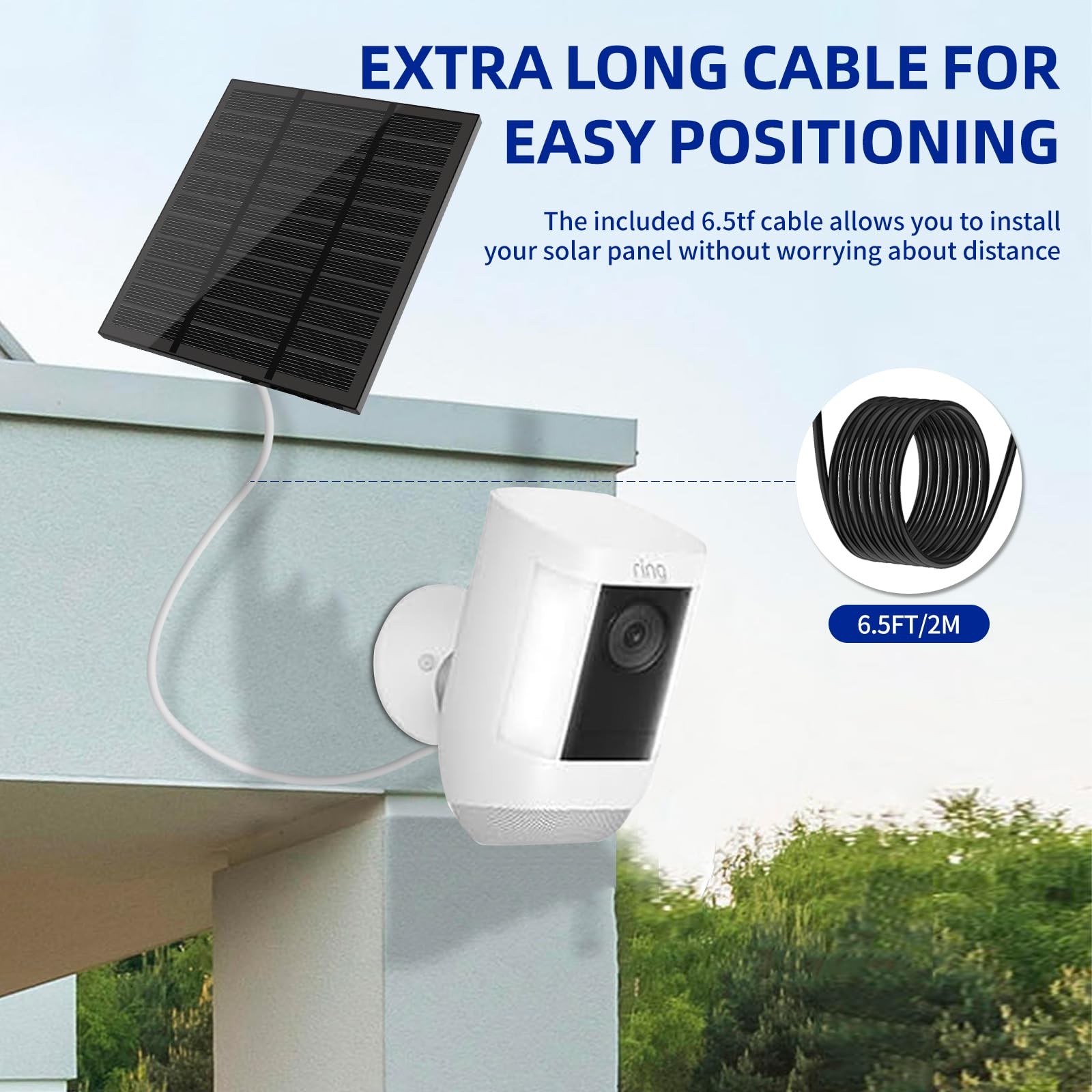 for Ring Solar Panel Outdoor Cam Plus,Stick Up Cam Pro, Outdoor Cam (Stick Up…