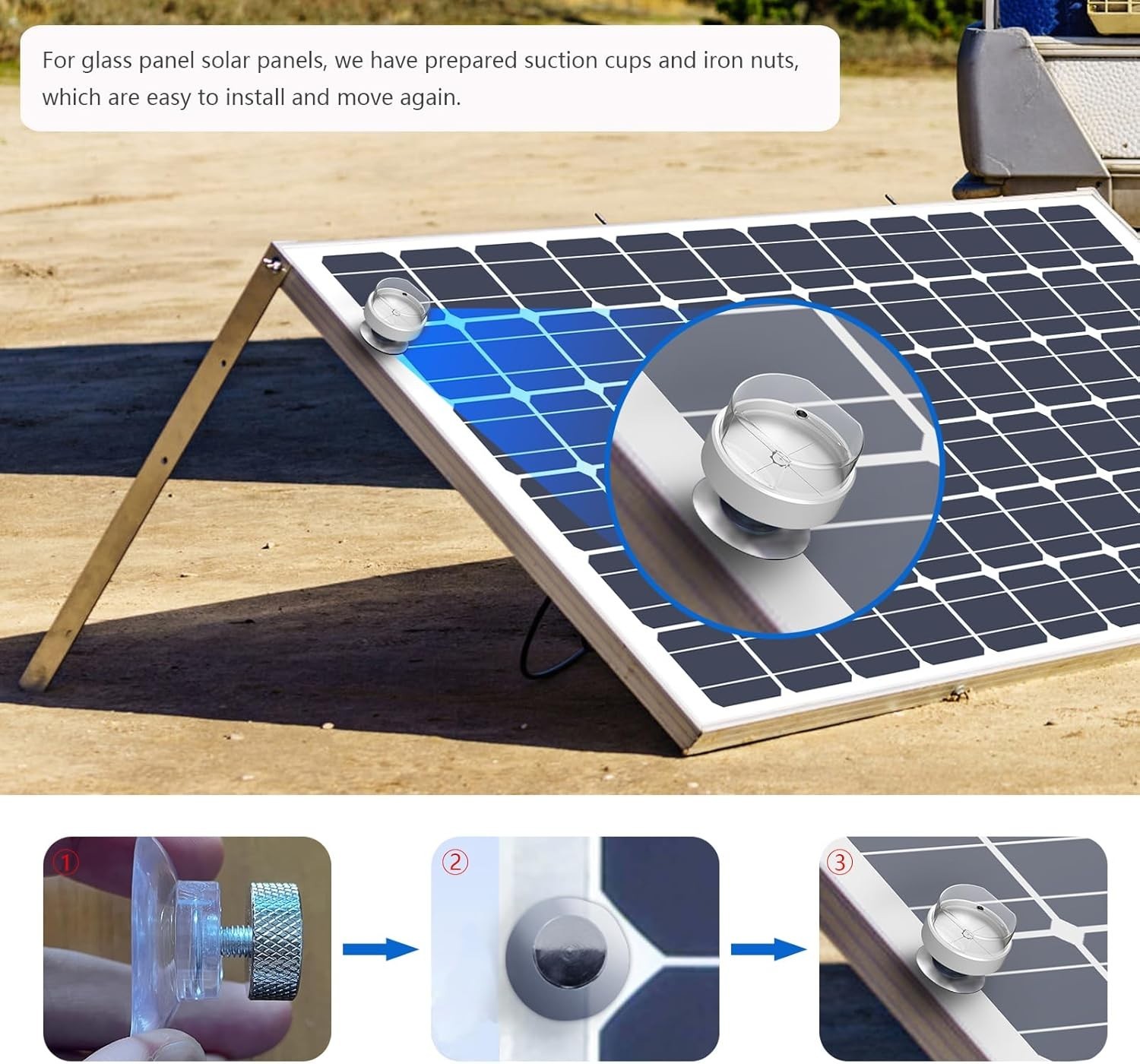 Solar Angle Guide for Solar Panel-Magnetic Design Solar Panel Accessories Fin…