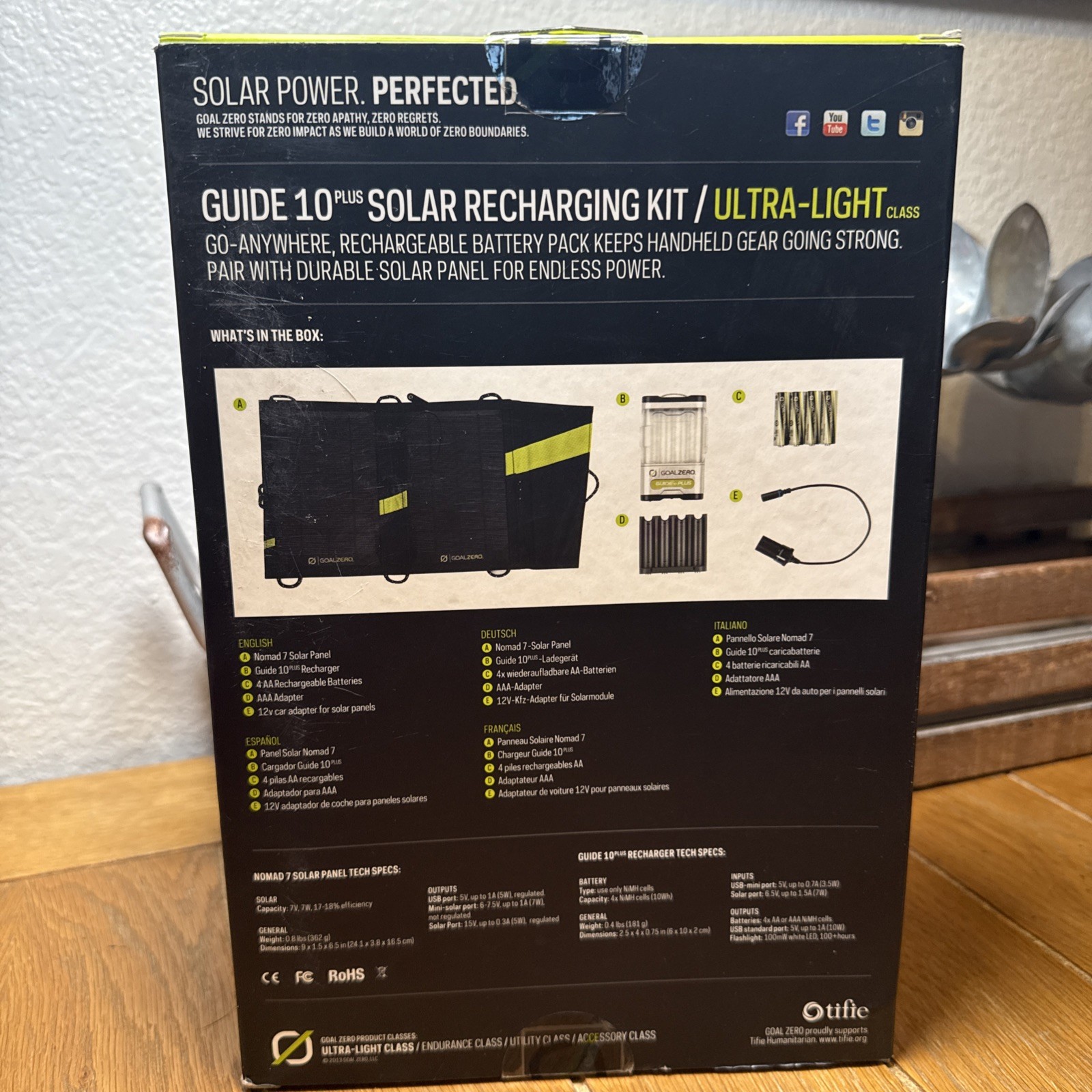Goal Zero Guide 10 Plus Solar Charging Kit Recharger $ Solar Panel