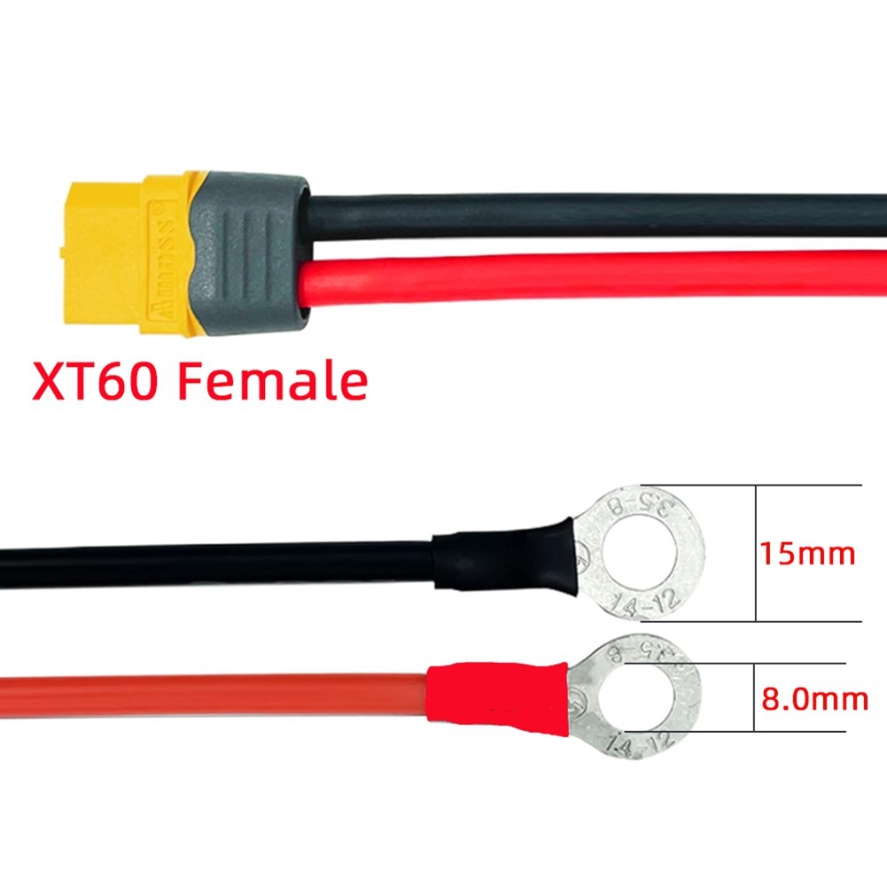 to O Terminal Cable,XT60H Male to O Eyelet Terminal Plug Connector Cable5868