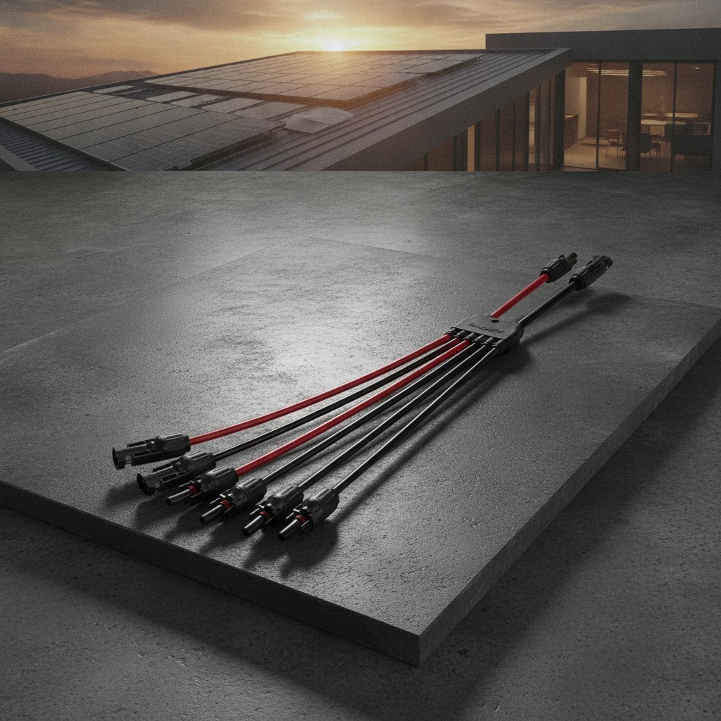 Solar Parallel Connectors for 2-3 Solar Panels, 2 to 6 Y Branch 10AWG Ad