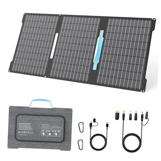 45W Portable Solar Panels Chargers with USB-C, USB-A and DC Outputs EP-45W