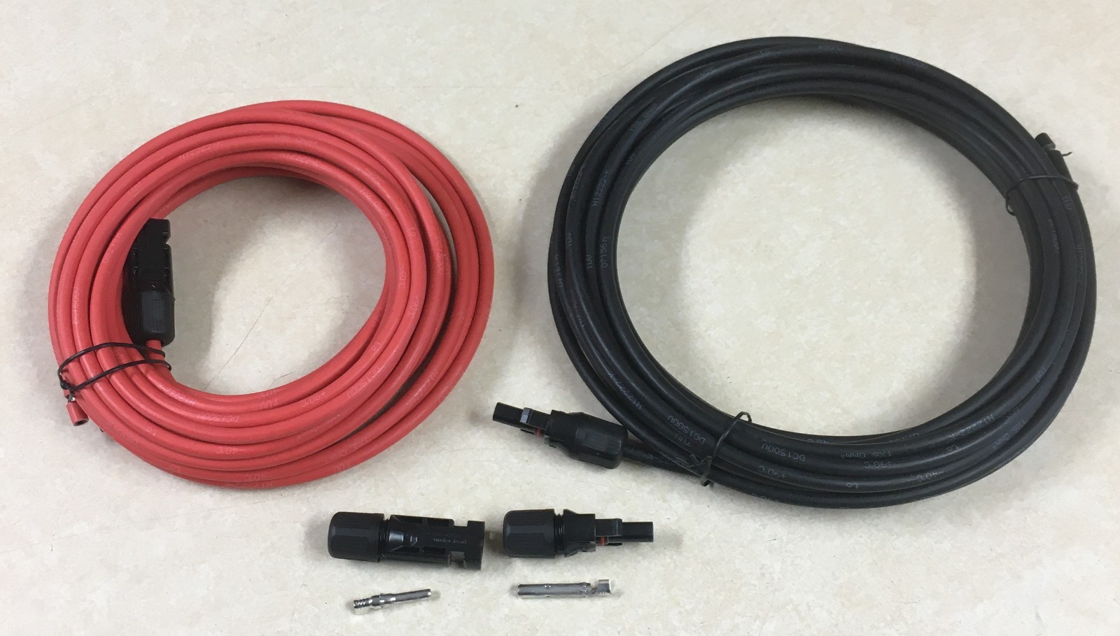1 Pair 10 Meter Solar Panel Extension Cables Wire Black & Red 10AWG Gauge 6mm²