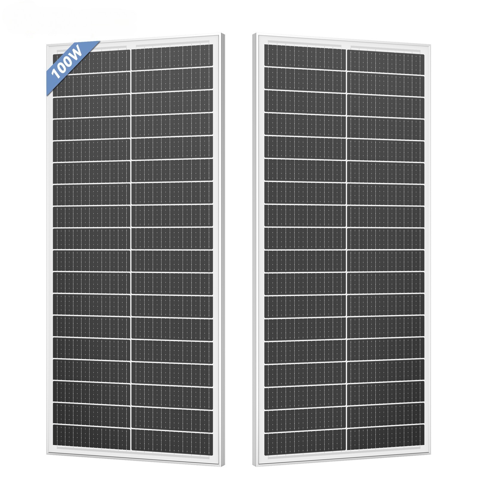 200Watt Mono Solar Panel 18BB Cell RV Car Home RV Off Grid 2Pack (100W) Battery