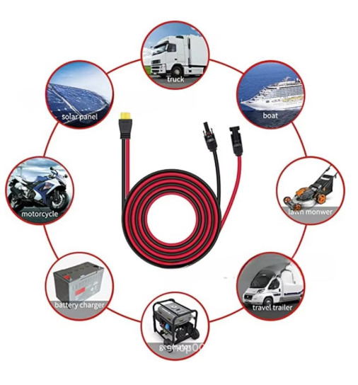 XT60 to MC4 Solar Cable 12AWG Energy Storage Charging Wire
