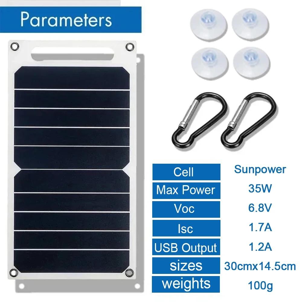 PORTABLE SOLAR PANEL 35W WATERPROOF USB 5V/2.0A OUTPUT NEW GENERATION CHARGER
