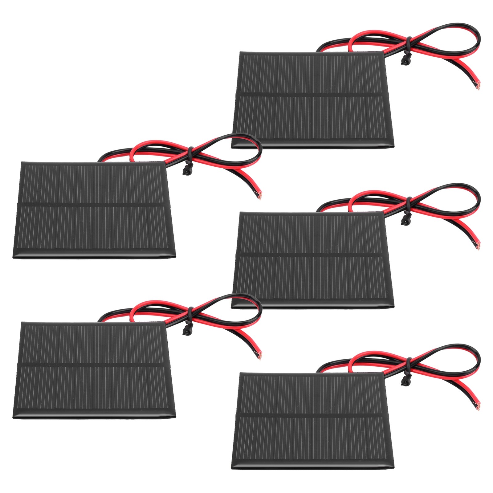 5Pcs Small Solar Battery Panel Polysilicon Epoxy Battery Module With 30cm New
