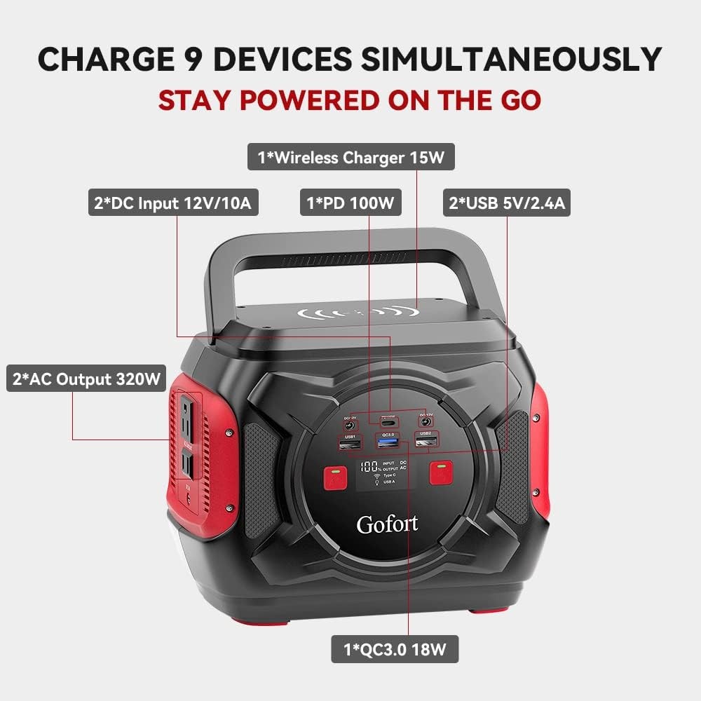 Flashfish A301 Portable Power Station 320W 292Wh Solar Generators Refurbished
