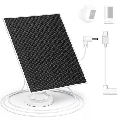 5W Solar Panel for Ring with 8000mAh Battery, Compatible for Ring (1 pack)