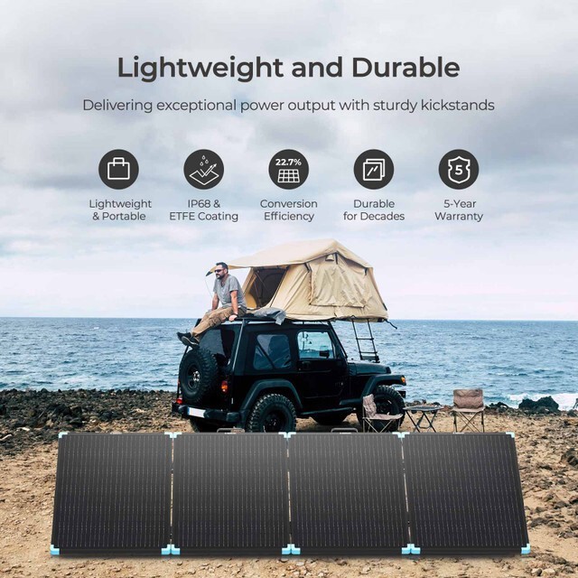 Renogy Portable Solar Panels 220W Foldable IP67 Waterproof For RVs Camping