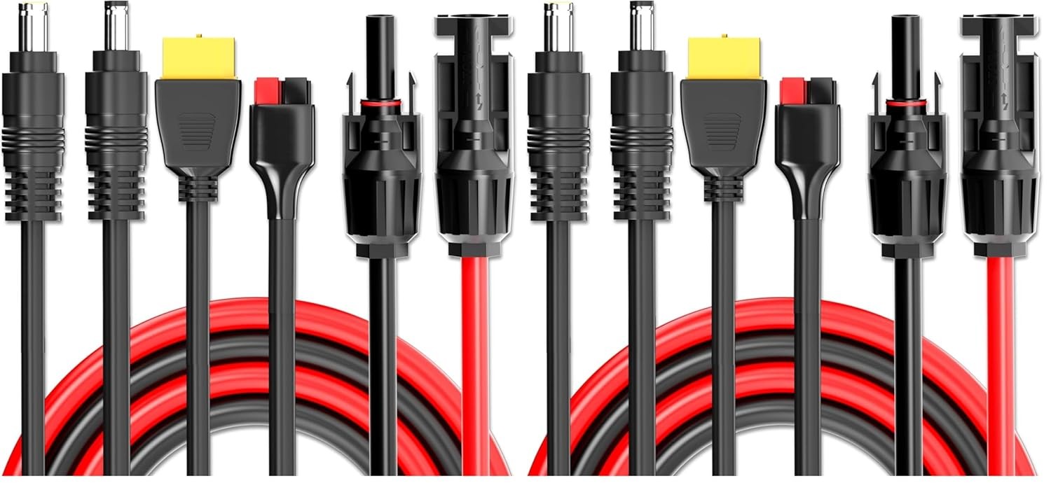 4-in-1 Solar Extension Cable Adapter to XT60 Connector for Solar Charger