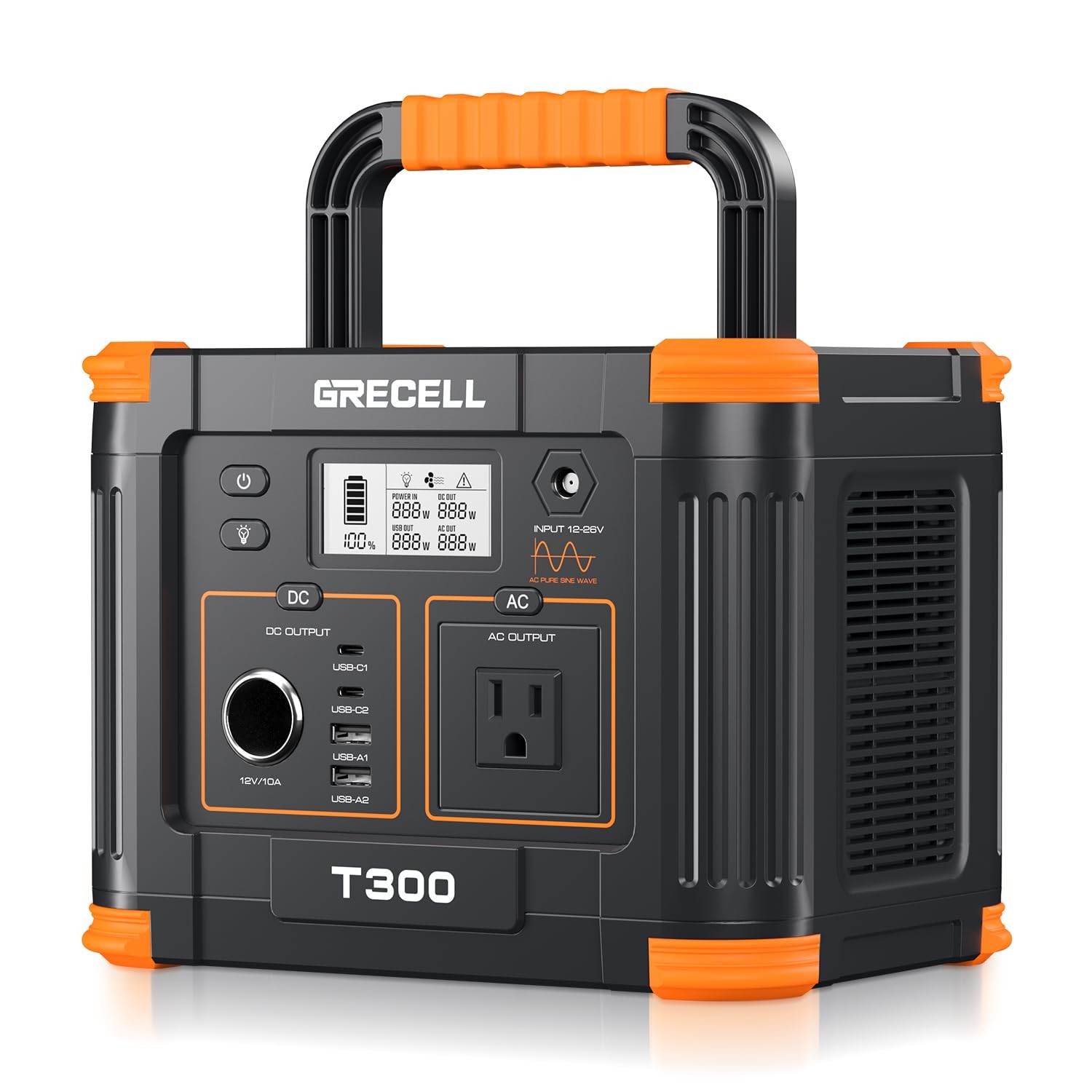 Portable Power Station 300W (Peak 600W), 230.88Wh Solar Generator with 60W US…