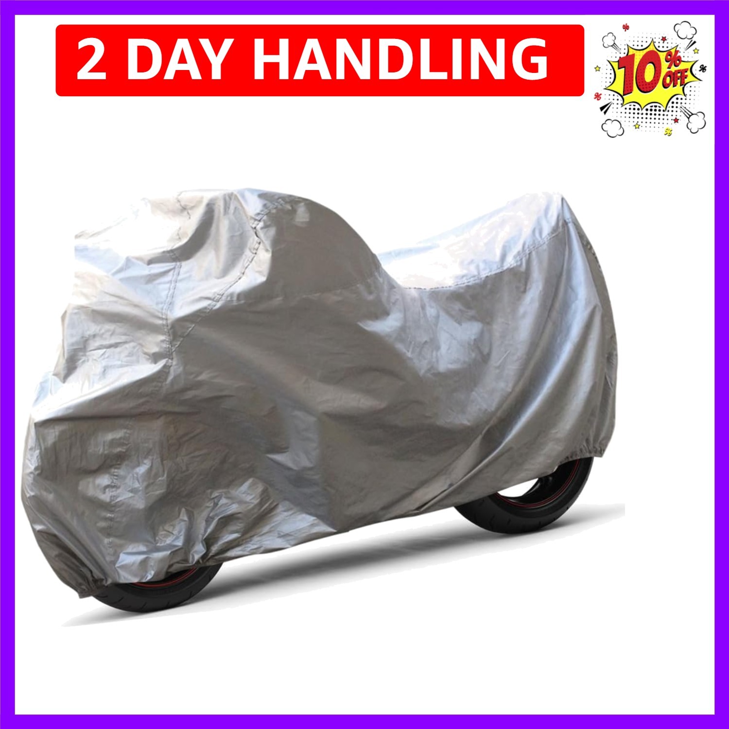Solar-Tech Reflective Motorcycle Cover – 100% Sun-Proof – Ready-Fit / Semi Cu…