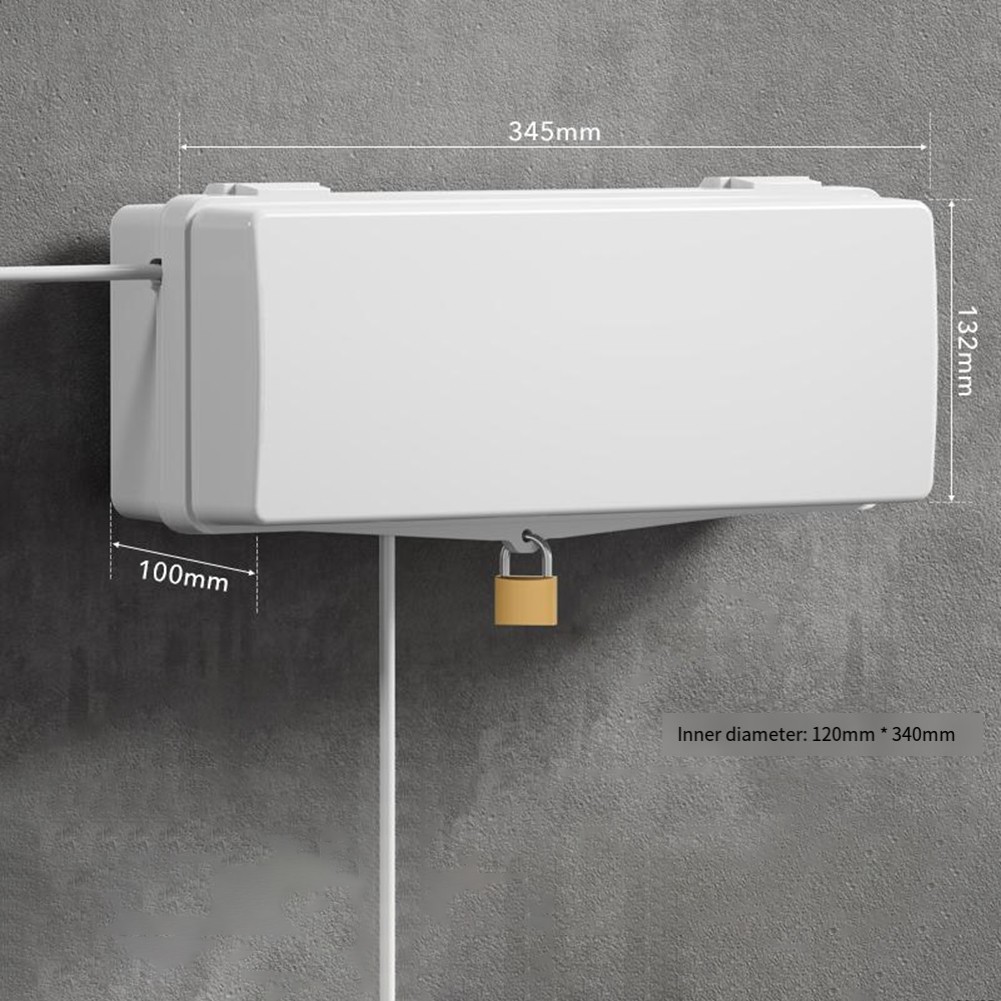 Outdoor Extension Cord Box Ample Storage Capacity Multiple Output Holes