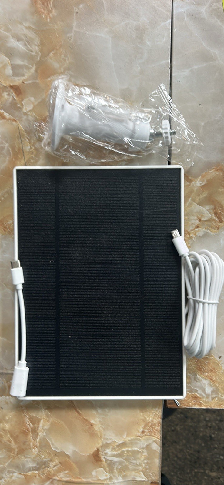 (2)Solar Panels Large 6.75in x 4.75in USB-C w/ Mounting Hardware Outdoor Cameras