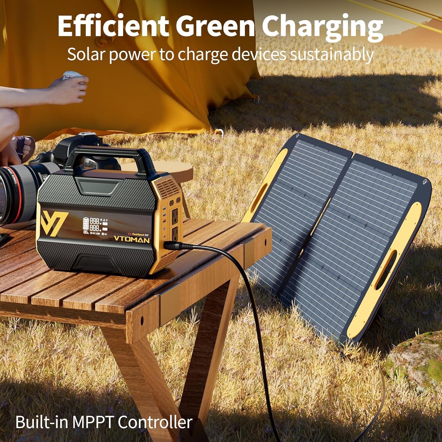 VTOMAN FlashSpeed 300 Portable Power Station 70000mAh, Only 7.4lbs with 7 Outlet