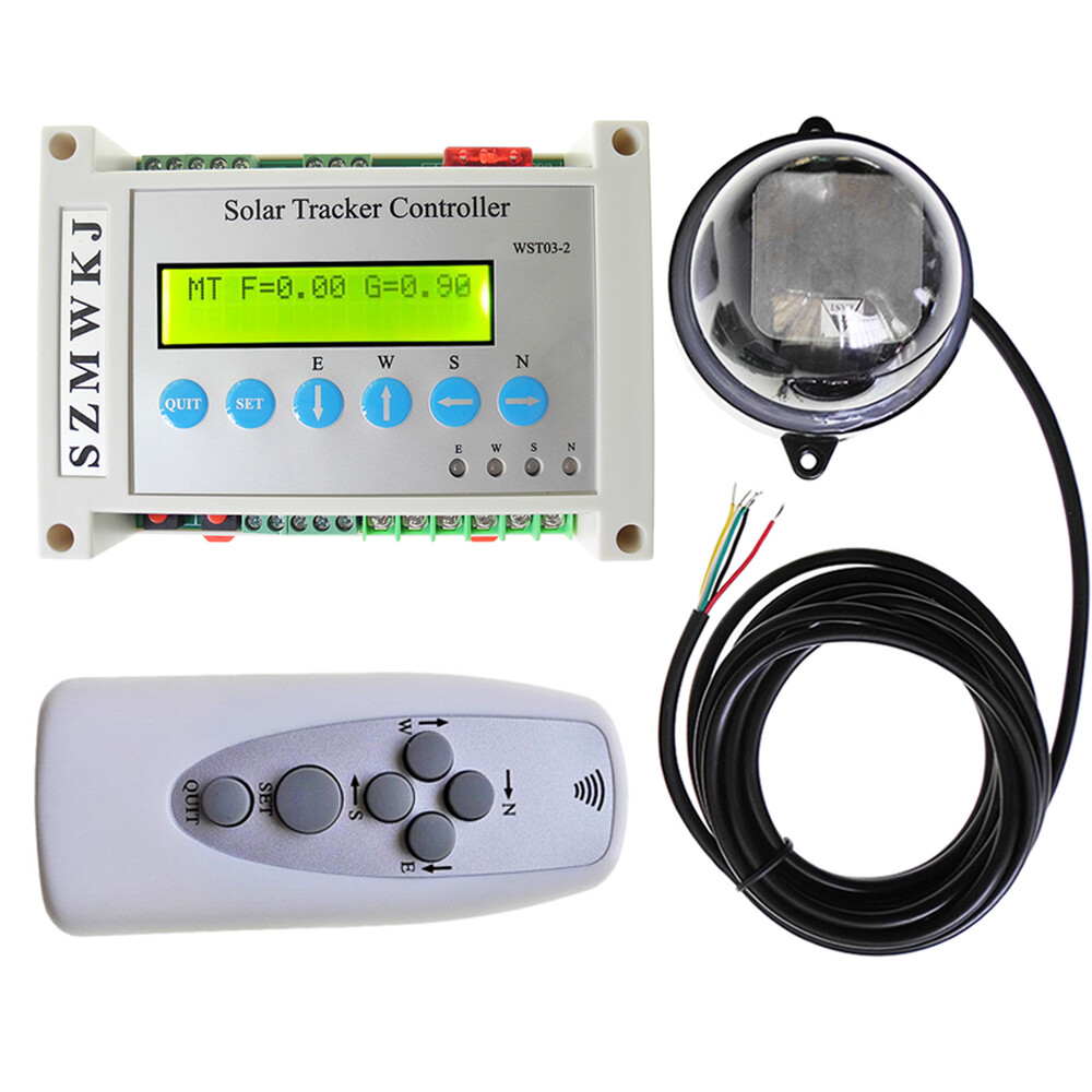 Complete Dual Axis Solar Tracking Tracker &DC Linear Actuator &LCD Controller DO