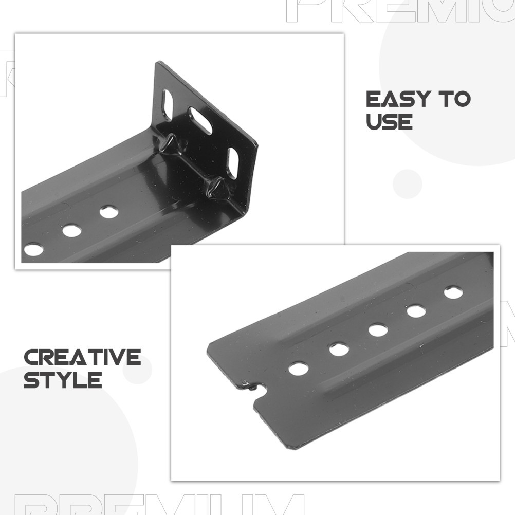 8Pcs Keyboard Tray Slide Brackets Alloy Durable Under Desk Keyboard Drawer Black