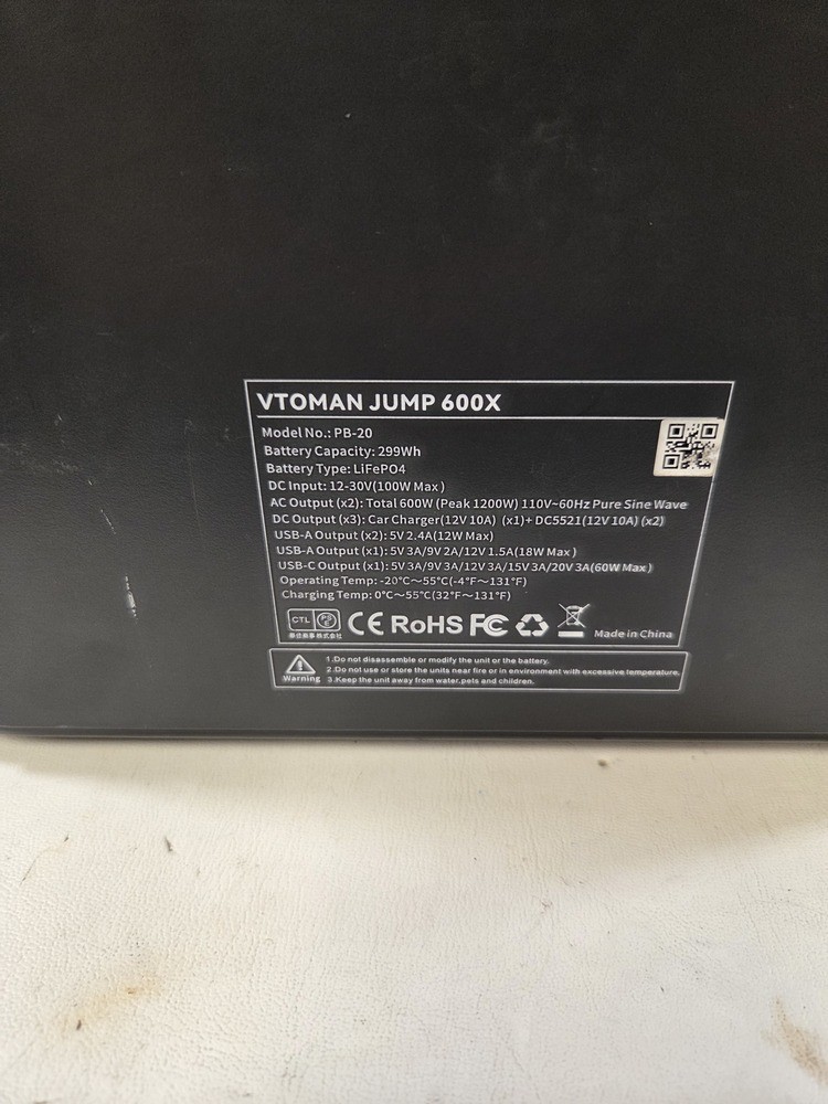 Vtoman 600x vs 110w Kit w/ Solar Battery Bank