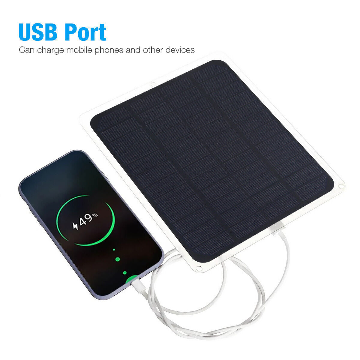 22W Solar Panel Trickle Charger Battery Charger Kit Maintainer Boat RV Car 12V