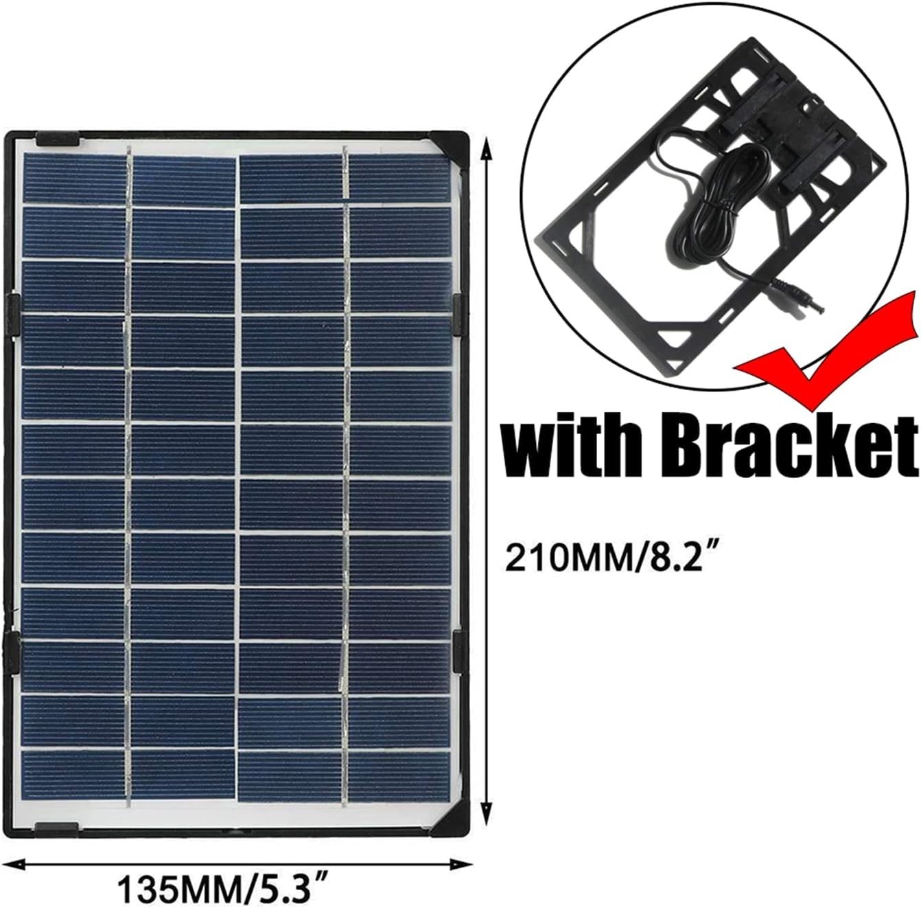 Mini Solar Panel, 6W 12V Solar Panel for Outdoor Security Camera Solar Cell w…