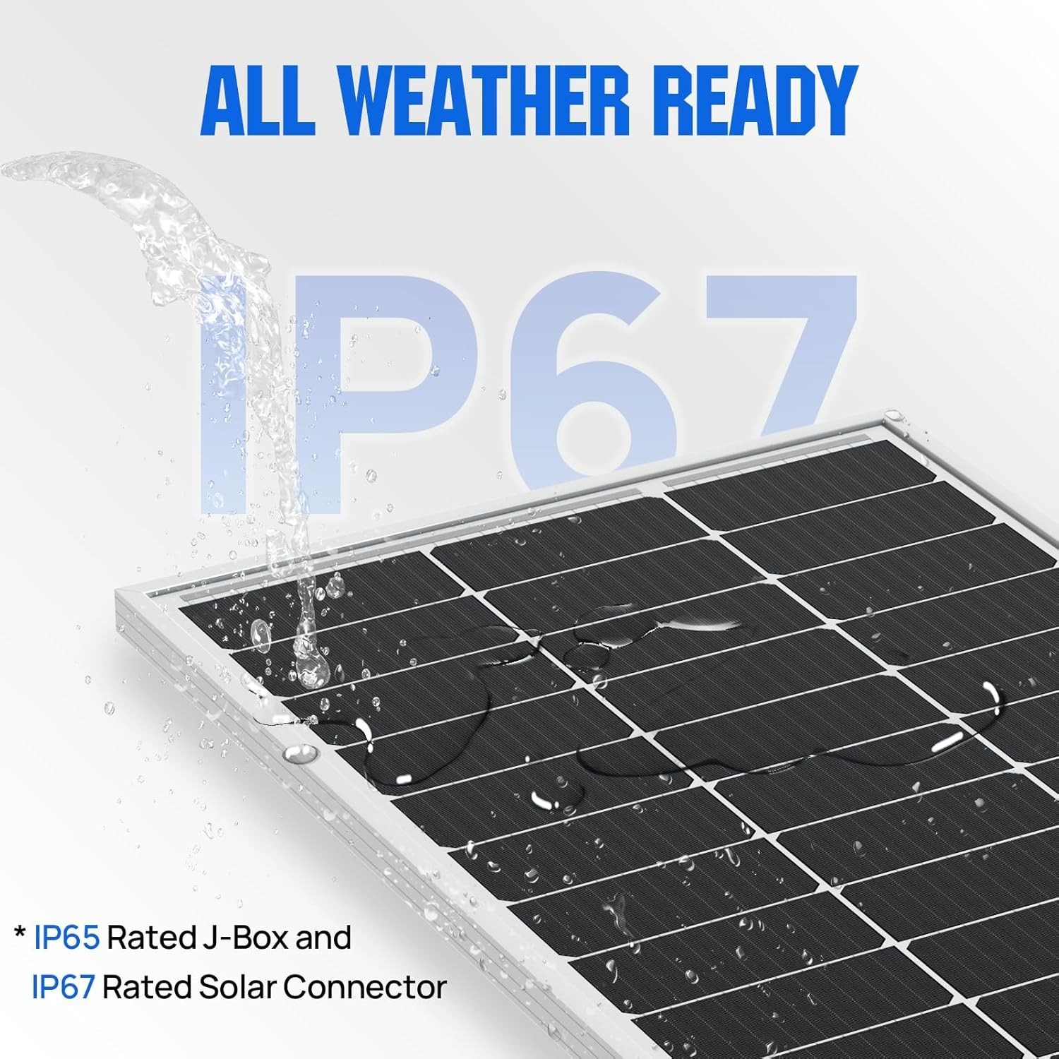 Durable 100W Solar Panel with 25- Lifespan – Ideal for Camping and More