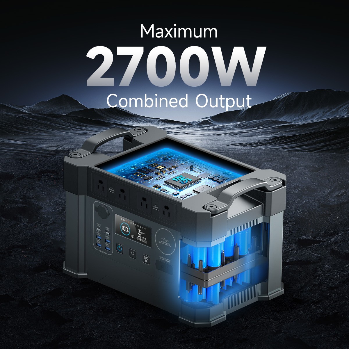 ALLPOWERS 2000W Solar Portable Power Station Generator Flexible Solar Panel 200W