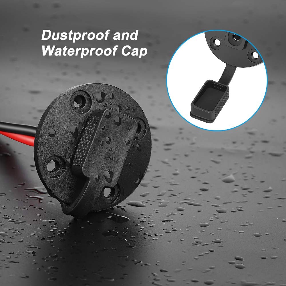 Rectangular SAE Power Socket Sidewall Port Connector Weatherproof SAE Power Sock