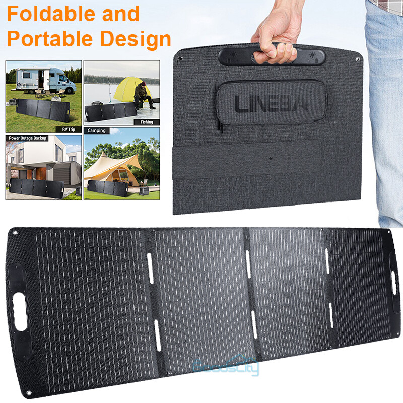 2025 NEW Solar Panel 100W 200W Foldable Solar Charger Waterproof w/ Controller