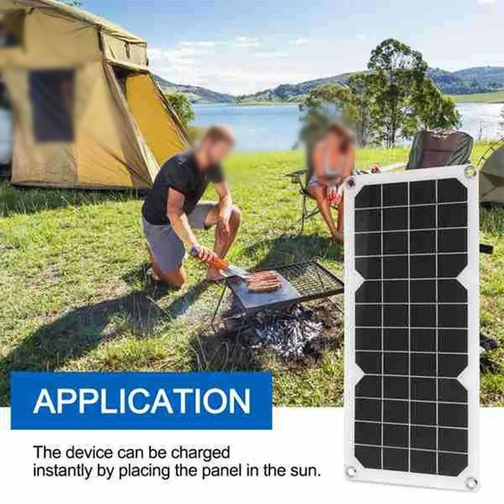 10W Solar Panel Kit for Phones RV Batteries 42cm x 19cm Monocrystalline