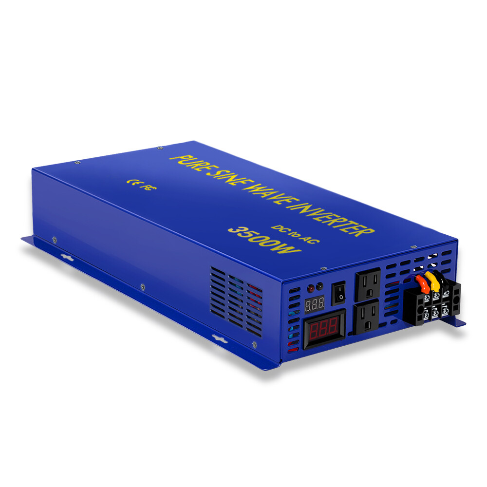 48V Pure Sine Wave Inverter 3500W 110V 120V 7000W Surge Car Truck Motor Solar RV