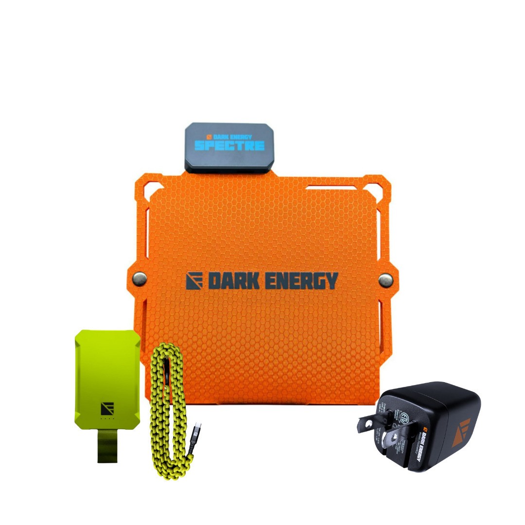 Dark Energy Spectre 8W Ultra Portable Solar Power Panel Bundle (Orange)