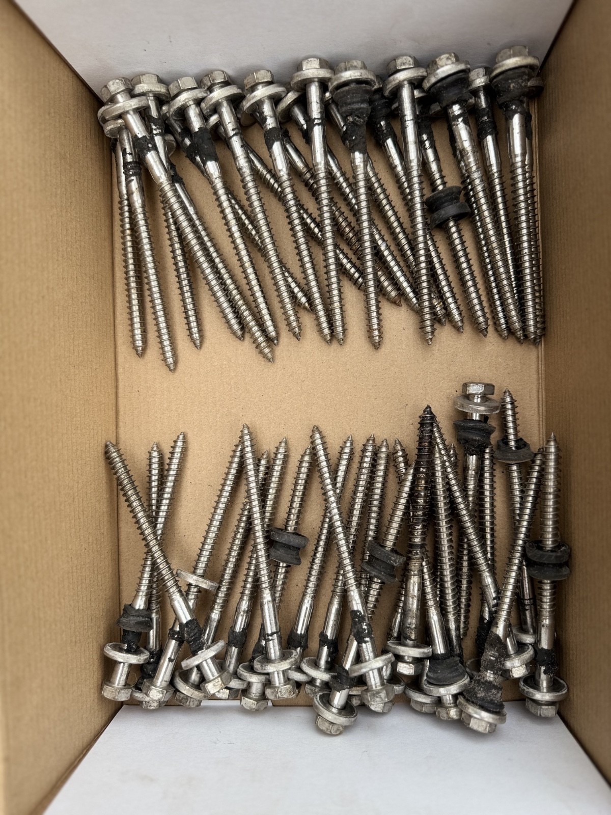 Zep/Tesla Solar 5/16″ x 5-1/2″ Stainless Hex Lag Screw w/Captive Washer QTY 46