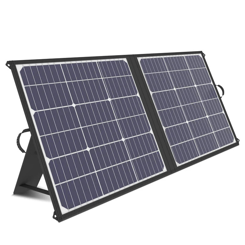 Gooloo Solar 100, 18V 100W Portable Solar Panel for Camping, Road Trip Foldable