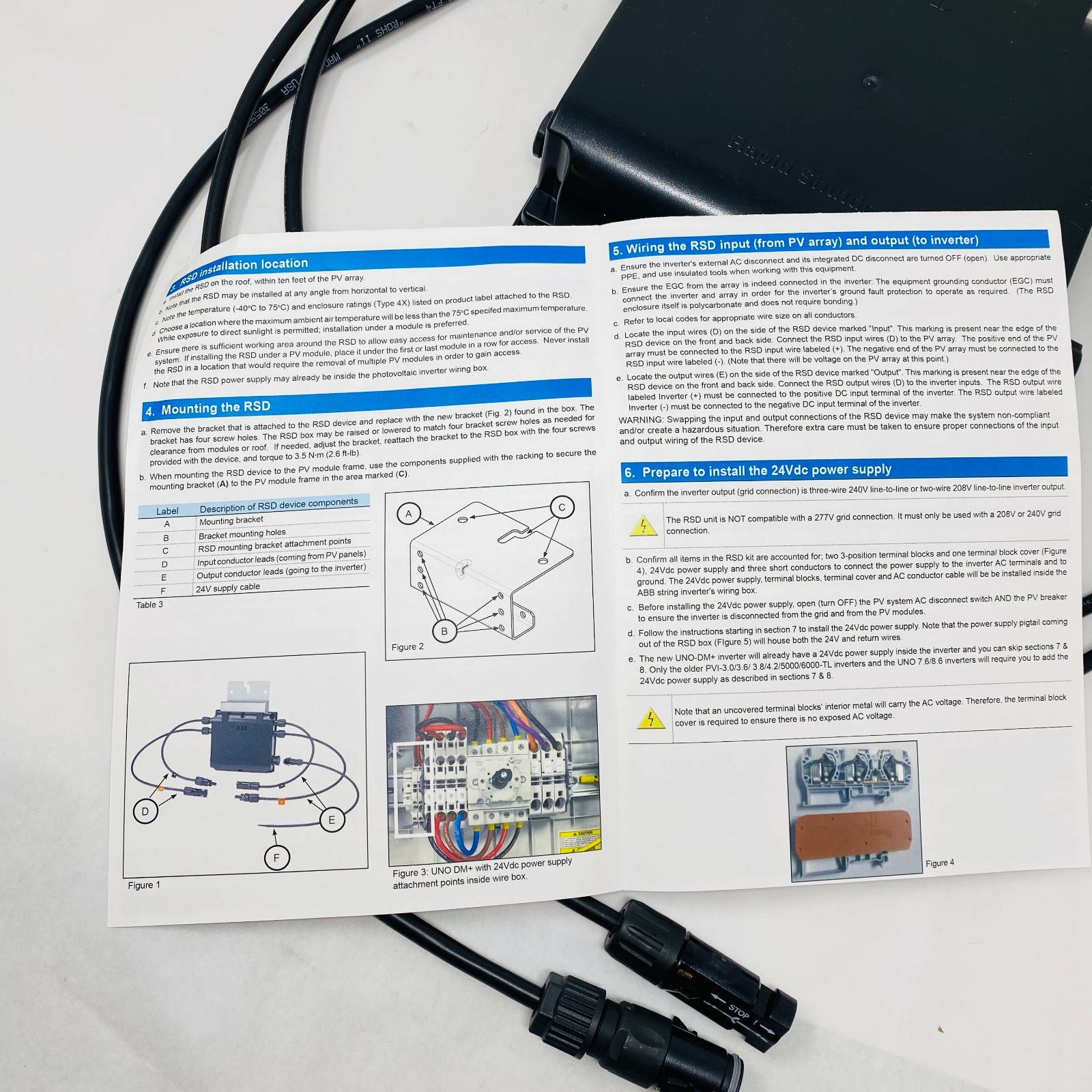 ABB RS1-1PN6-MC4 Solar Rapid Shutdown Device RSD 600VDC 1PV Input Output – New