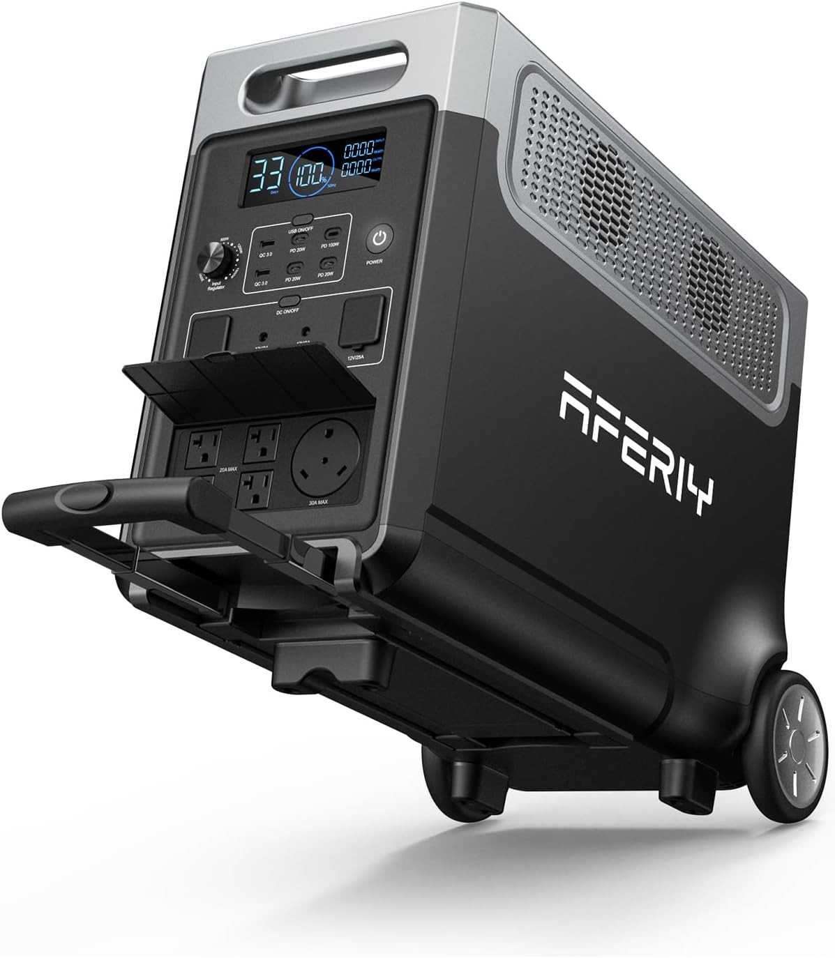 3840Wh Portable Power Station,120V AC Outlets X 5,2.5H Fast Charge,3600W(Peak 72